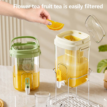 4L Refrigerator Iced Beverage Dispenser Cold Water Pitcher for Fridge Large Capacity Kettle With Faucet Summer Drink Container