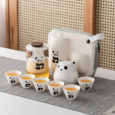 Panda kung fu tea set cup set portable travel