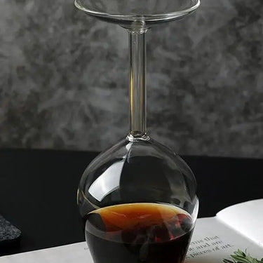 Upside Down Wine Glass Creative Upside Down Goblet Wine Cup Funny Party Glassware Modern Glassware Glass Inverted Wineglass